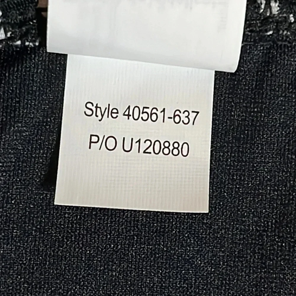 Seafolly high leg in black and white stripe high waisted bikini bottom, size 6
